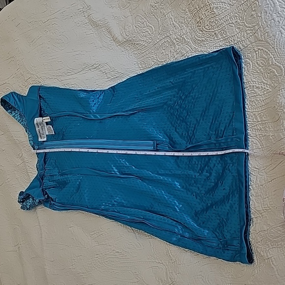 Adrianna Papell evening  turquoise Blue Sequin Mini Dress size  8 - Picture 15 of 16